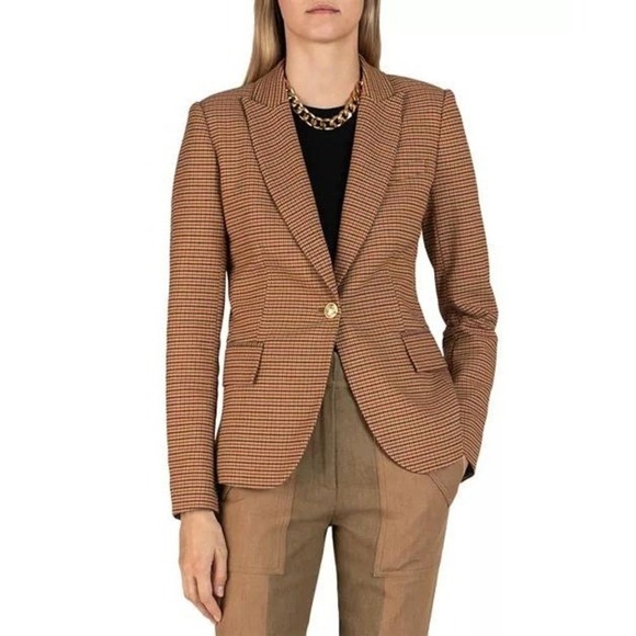 10 Crosby Derek Lam Jackets & Blazers - Derek Lam 10 Crosby Allie Houndstooth Plaid Blazer Sz US 2 Business Quiet Luxery